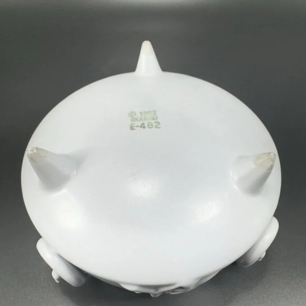 Vintage 1962 Inarco Japanese Ceramic Footed Dish Bowl Planter Gray Pottery AS IS